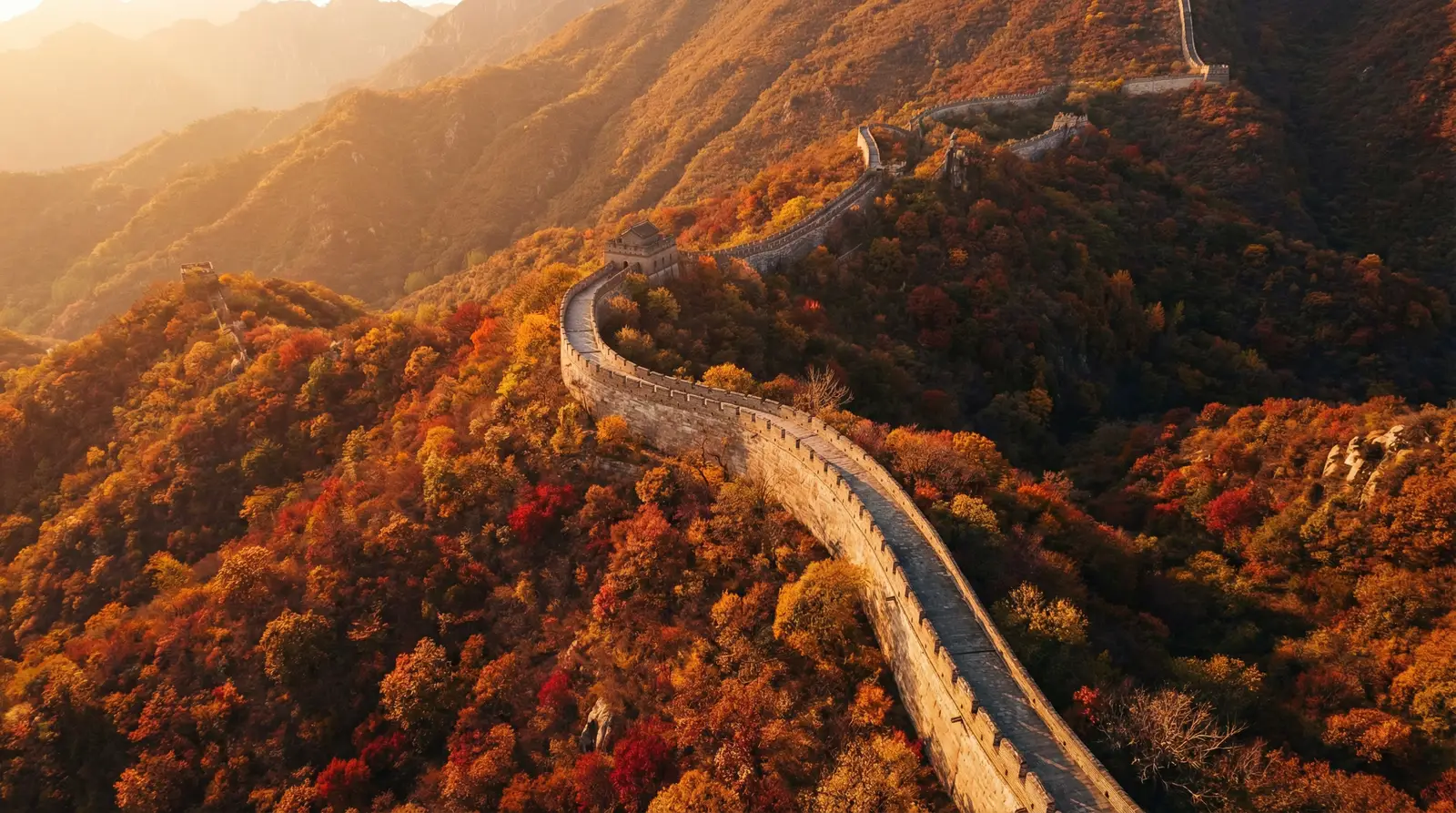 最动听的事电视剧 秋日长城航拍全景